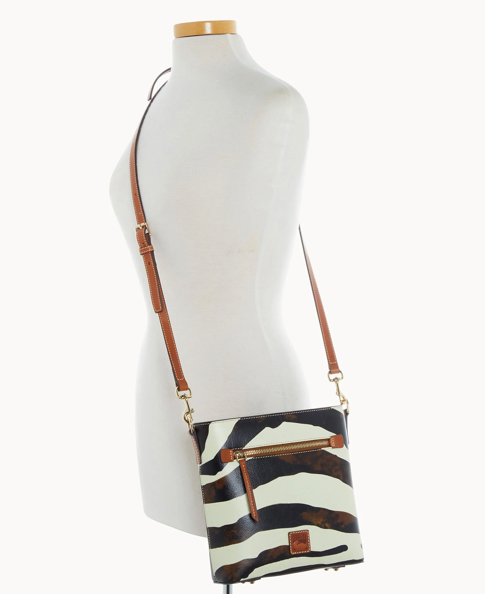 Zebra Leather Zip Crossbody - Image 4